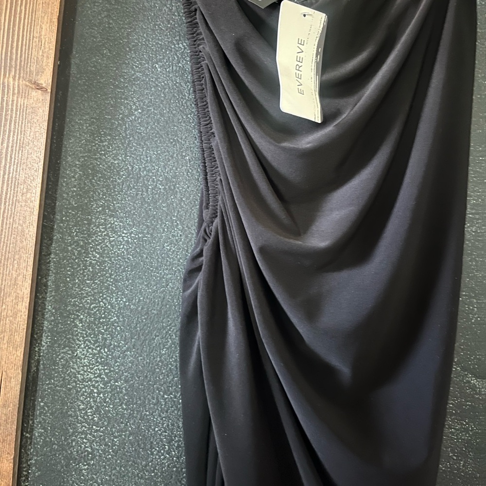 Norma Kamali Black Diana Draped Dress size M New - Picture 5 of 7